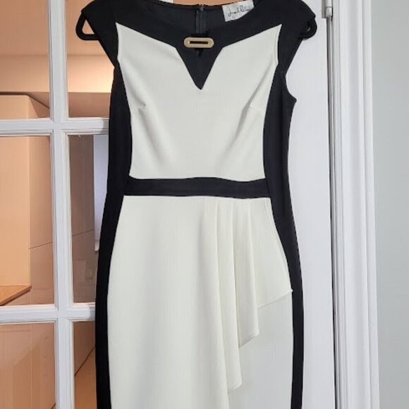 Joseph Ribkoff Dress size 4 black and white formal fitted midi pencil skirt - Picture 15 of 16